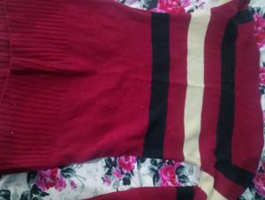 Striped Knit Sweater Dress