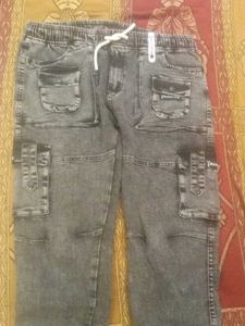 Gray Cargo Joggers - Youth Size