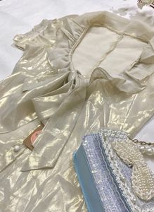 SHIMMERY ORGANZA TOP
