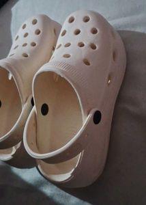 Beige Crocs