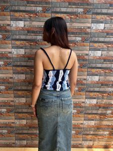 Crochet ocean ripple stitch Top