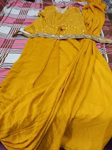 Designer Women Party Wear Drape Saree
