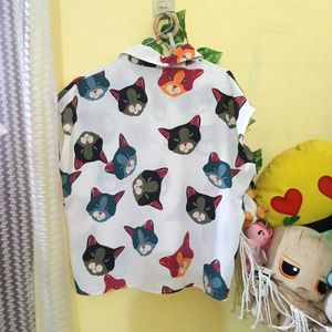 Cat Print Top