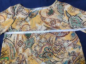 ZARA Mustard Yellow Paisley Print Wrap Top(S Size)