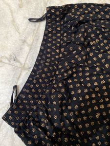 Juniper Black &amp; Gold-Toned PrintedFlared Pallazo