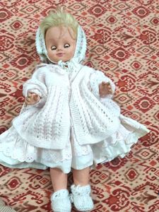 Vintage Doll with Knitted Outfit Japan Made