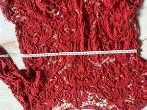 Red Crochet Top