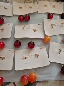 Stud Cherry Earrings