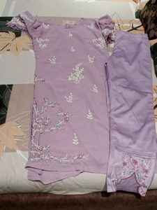 Work Kurti With Pant And Dupatta