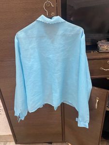 Blue Embroidered Top