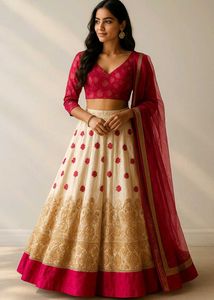 🛍️ Pink Embroidered Heavy Lehenga Choli⭐⭐⭐⭐⭐