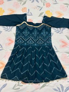 Embroided Sharara Set 🩵