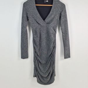 Sparkly Silver Mini Dress