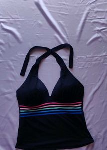 Partywear Black Tie Knot Top