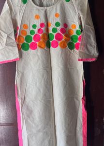 Shakumbhari Multicolor Thread Word Kurti