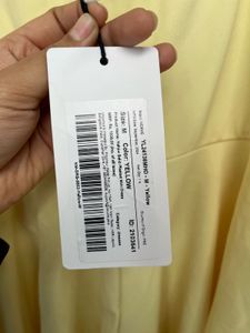 Yellow Mini Dress with Lace Detail