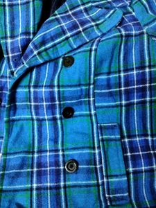 *Clearance* Blue Chequered Overcoat