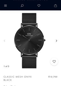 Daniel Wellington Black Metal Unisex Watch