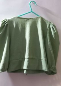 🎀⛳️BOW-TIE GREEN CROP TOP🎀