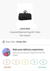 Calvin Klein Gym/Travel Bag - New