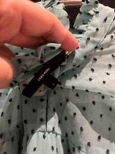 Elegant Sheer Polka Dot Blouse