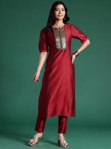Elegant Maroon Kurta Set