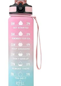JUGTE Plastic Water Bottles 1 Litre Sipper Bottle