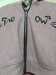 Cute Pink Zipper Hoodie