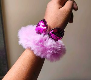 New BTS Cute Fur Scrunchie💜