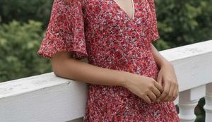 Floral Print Wrap Dress