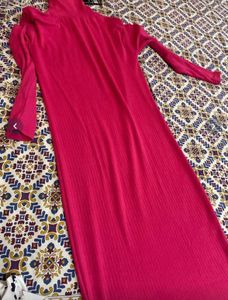 Pink Bodycon Midi Dress by Trendy Era