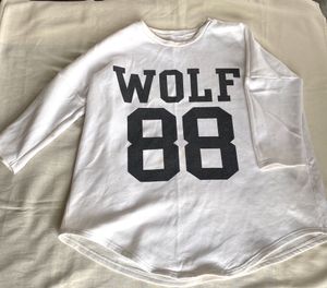White T-shirt Dress, Wolf 88 EXO Loose Fit T-shirt Dress Merch