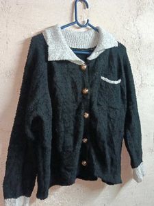 Oversized Winter Fashion Cardigan Sweater Black