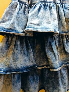 Denim Ruffle Dress
