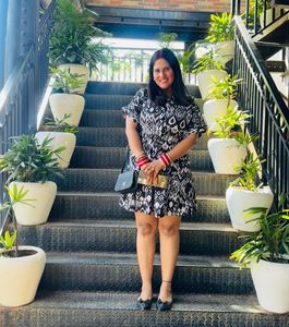 Patterned Casual Dress