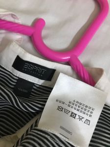 Espirit Blue Striped Top Bust 34