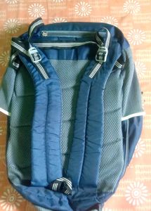 Blue Backpack with Circle Design