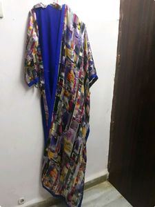 Blue Multi DesiGner Kurti + Dupatta