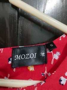 Red Coloured Casual Top With Floral Print