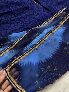 Blue Net Lehenga