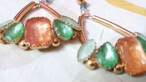 Chic Gold &amp; Gemstone Drop Earrings