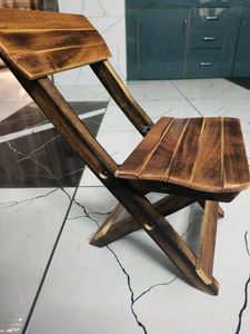 Wooden Matte Finish Antique Folding Chair