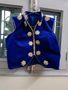 Blue Embellished Vest Koti