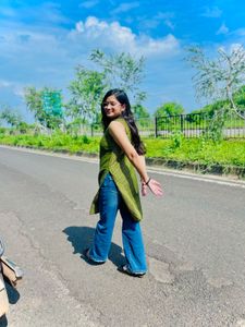 Green Patterned Kurti/Tunic