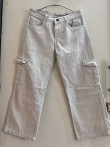 Beige Cargo Pants