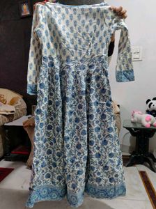 Blue Floral Print Kurti
