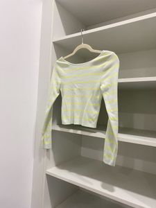 Zara Stripe Knit Ribbed Top