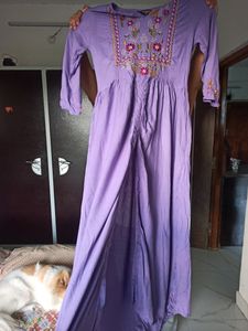 Beautiful Lavender Slit Kurta