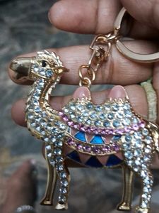 Rhinestone Camel Keychain