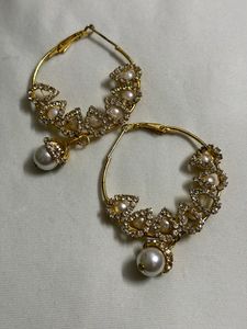 Cute Rhinestone Hoop Earrings